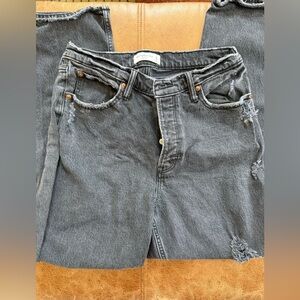 Abercrombie & Fitch The Dad High Rise Ripped Jeans